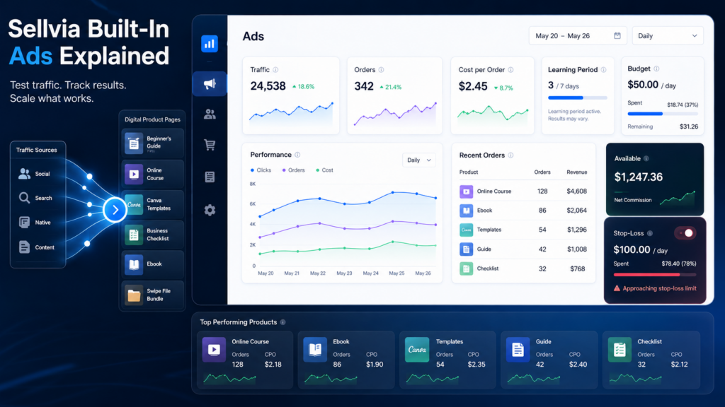 Sellvia Built-In Ads Explained