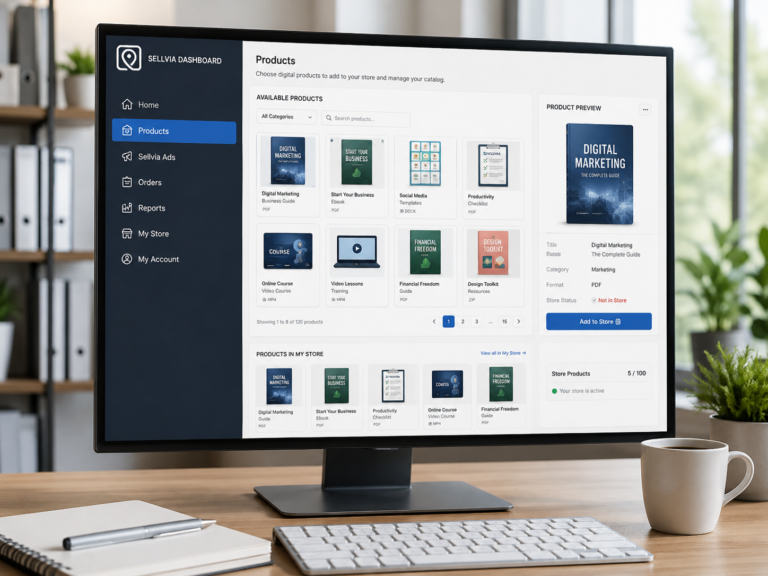 Sellvia Product Catalog Explained: How Digital Product Access Works